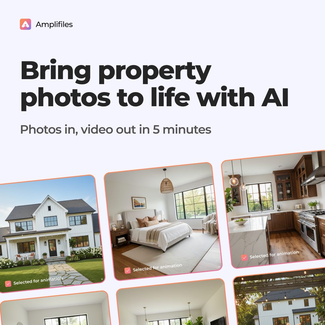 Amplifilesin laskeutumissivun visuaali — Bring photos to life